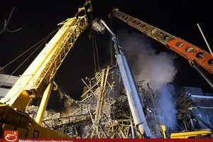 عملیات امداد ساختمان پلاسکو بی‌وقفه ادامه دارد