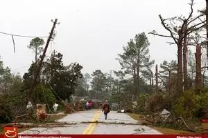 گردباد در ایالت جورجیای آمریکا