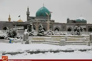 چهره برفی حرم رضوی