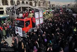 بدرقه شهدای آتش‌نشان تا بهشت