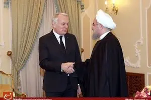 دیدار وزیر امور خارجه فرانسه با رئیس‌جمهور