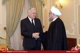دیدار وزیر امور خارجه فرانسه با رئیس‌جمهور