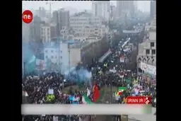 تصاویر هوایی از راهپیمایی مردم مشهد در سالگرد پیروزی انقلاب