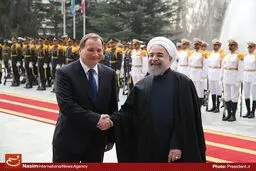 استقبال رسمی روحانی از نخست وزیر سوئد