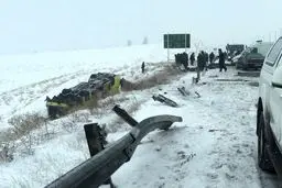 چهار کشته و ۲۱ مصدوم در واژگونی اتوبوس