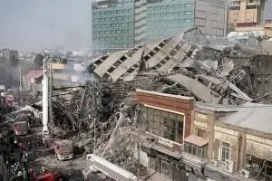 ریزش پلاسکو به علت عدم تحمل سازه فلزی در برابر حریق اتفاق افتاد