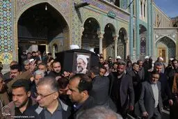پیکر حجت‌الاسلام قرهی در قم تشییع شد + تصاویر