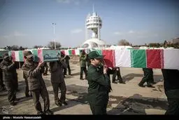 برگزاری مراسم تشییع و تدفین پیکر ۲ شهید گمنام در دانشگاه امام‌ حسین(ع)