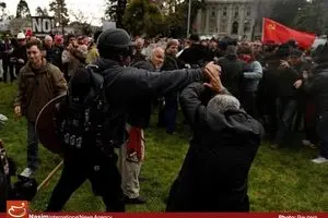 درگیری شدید میان طرفداران و مخالفان ترامپ در برکلی آمریکا