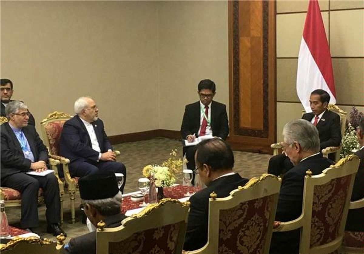 ظریف با رئیس‌جمهور اندونزی دیدار کرد + عکس