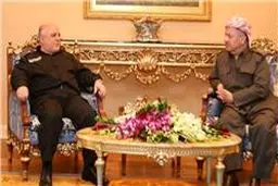 حیدر العبادی و مسعود بارزانی در اربیل با هم دیدار کردند