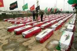 ورود پیکر ۱۶۵ شهید دوران دفاع مقدس از طریق آبراه اروند به کشور