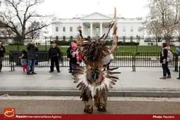 تظاهرات سرخ‌پوستان علیه ترامپ در واشنگتن‎