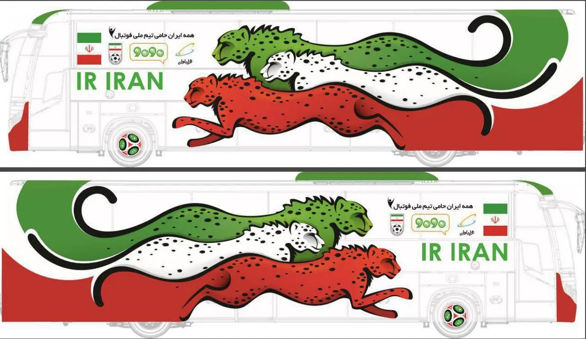 از اتوبوس تیم ملی فوتبال ایران رونمایی شد + تصاویر