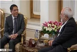 دیدار ظریف و وزیر مشاور در امور خارجه و دفاع سنگاپور