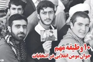 ۱۰ وظیفه مهم جوان مؤمن انقلابی در انتخابات + PDF