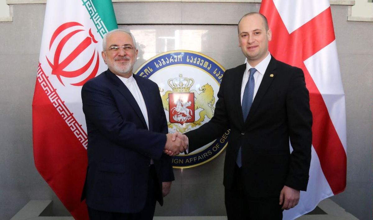 ظریف با وزیر خارجه گرجستان دیدار و گفتگو کرد + عکس