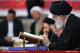دیدار شرکت‌کنندگان در مسابقات بین‌المللی قرآن با رهبر معظم انقلاب
