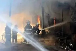 حریق گسترده کارخانه کفش در شورآباد/ اعزام نیروهای اروژانس به محل حادثه