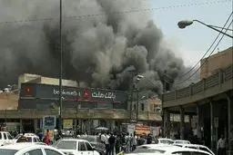 آتش‌سوزی گسترده در پاساژ رضوان اهواز + عکس