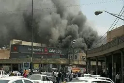 آتش‌سوزی گسترده در پاساژ رضوان اهواز + عکس
