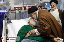 عیادت رهبر معظم انقلاب از آیت‌الله هاشمی شاهرودی