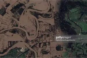 عکس‌های ماهواره‌ای تگزاس قبل و بعد از طوفان هاروی