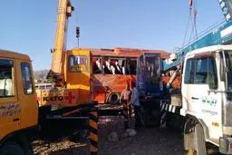 گزارشی از حادثه تصادف اتوبوس دانش‌آموزان هرمزگانی