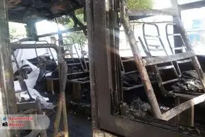 آتش‌سوزی مرگبار مینی‌بوس در اتوبان سعیدی تهران/ صبح امروز ۴ نفر در آتش جان باختند