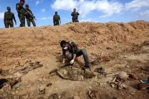 کشف گور دسته جمعی در بخش غربی موصل