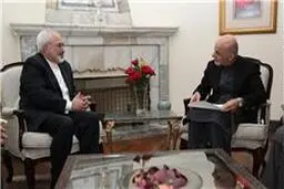 دیدار و گفتگوی ظریف و اشرف غنی در آستانه