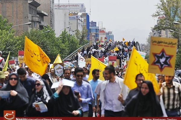 مسیرهای ده‌گانه راهپیمایی روز قدس امسال اعلام شد