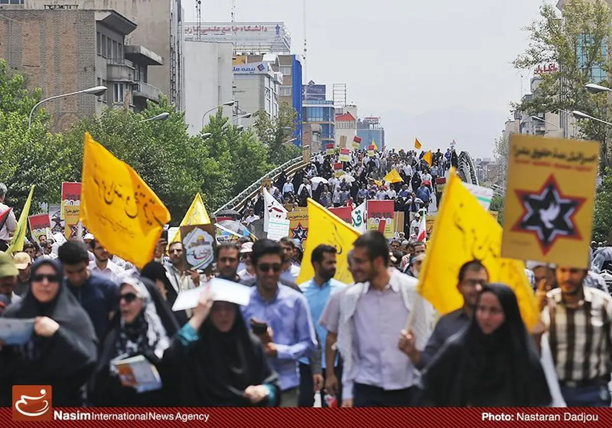 مسیرهای ده‌گانه راهپیمایی روز قدس امسال اعلام شد