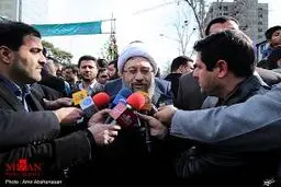 حضور رئیس قوه قضاییه در جمع راهپیمایان روز قدس