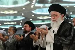 نماز عید فطر به امامت رهبر انقلاب اقامه شد + تصاویر