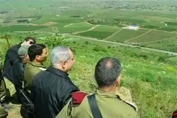 اصابت موشک به جولان هنگام حضور نتانیاهو