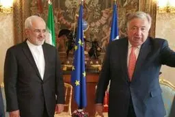 ظریف با رئیس مجلس سنای فرانسه دیدار کرد + عکس