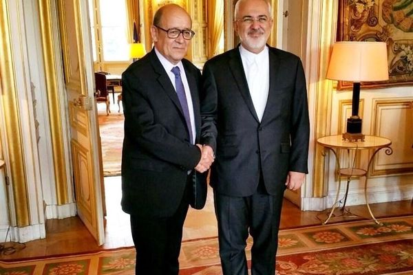 وزیر خارجه ایران با همتای فرانسوی دیدار کرد + عکس