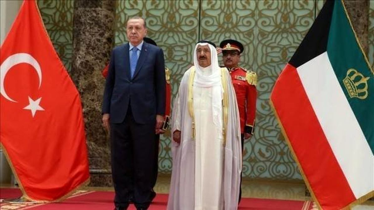 دیدار اردوغان با امیر کویت با محوریت قطر و روابط دو جانبه