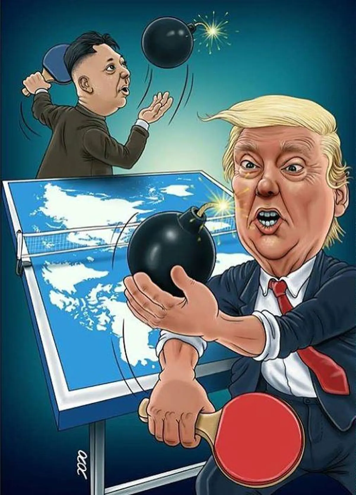 پینگ‌پنگ روسای جمهور آمریکا و کره‌شمالی