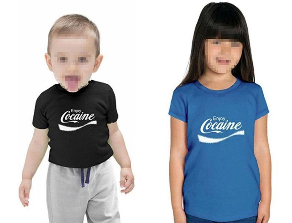 فروش لباس کودکان با تبلیغ مصرف کوکائین در سایت آمازون +عکس