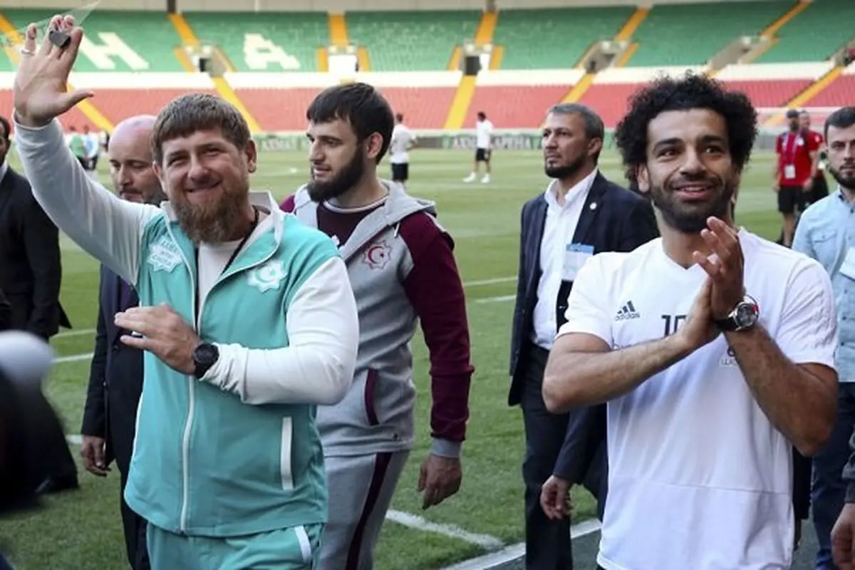 رئیس جمهور چچن به دیدار محمد صلاح ستاره فوتبال مصر رفت