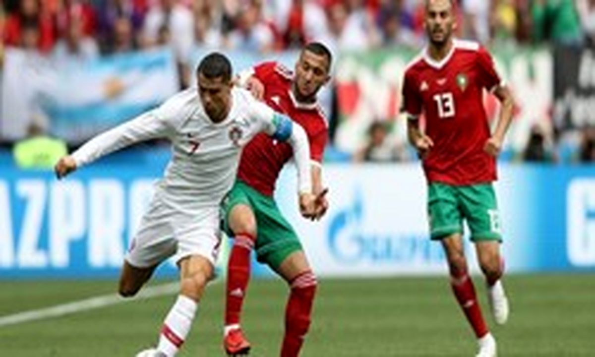 پیروزی پرتغال در نیمه اول مقابل مراکش