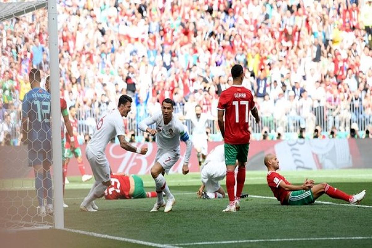پیروزی پرتغال مقابل مراکش در نیمه نخست/ رونالدو بازهم گل زد