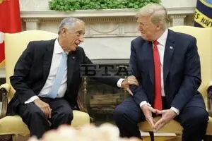 بحث جالب مارسلو دوسوسا، رئیس جمهور پرتغال و دونالد ترامپ، رئیس جمهور آمریکا در مورد کریستیانو رونالدو