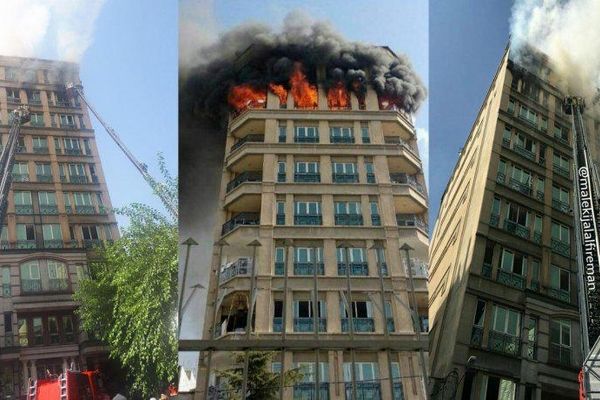روایتی از آتش‌سوزی ساختمان اداری ۱۰ طبقه در جردن