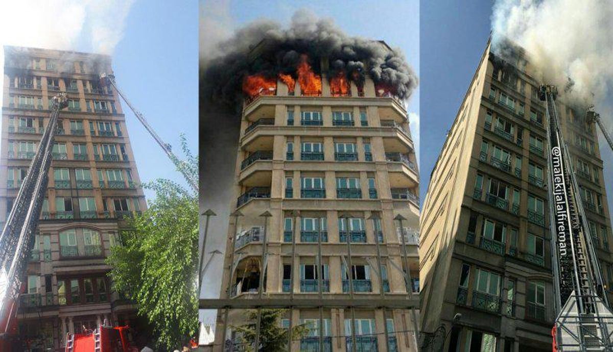 روایتی از آتش‌سوزی ساختمان اداری ۱۰ طبقه در جردن