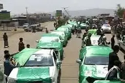 ورود کاروان پیکرهای شهدای جنایت ائتلاف متجاوز سعودی به صعده