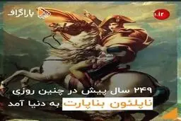 ۲۴۹ سال پیش در چنین روزی ناپلئون بناپارت به دنیا آمد.