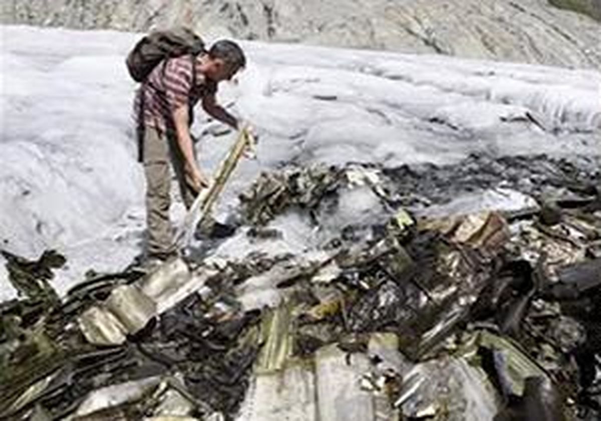 پیدا شدن لاشه هواپیمای آمریکایی پس از ۷۲ سال در کوه‌های آلپ